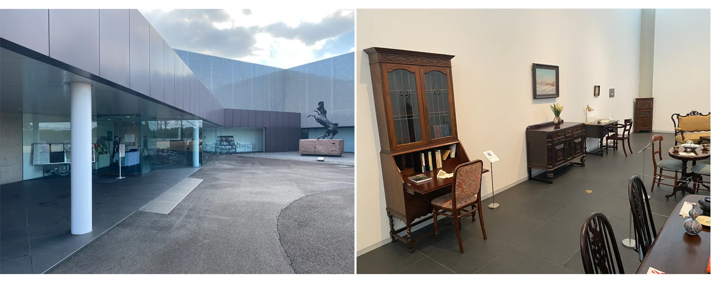 資生堂アートハウスの外観と展示の様子