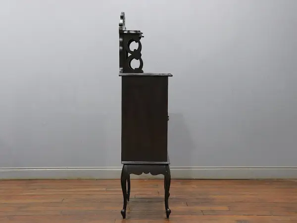 ディスプレイキャビネット｜マホガニー材・1930年代 ミラーバック猫脚 6