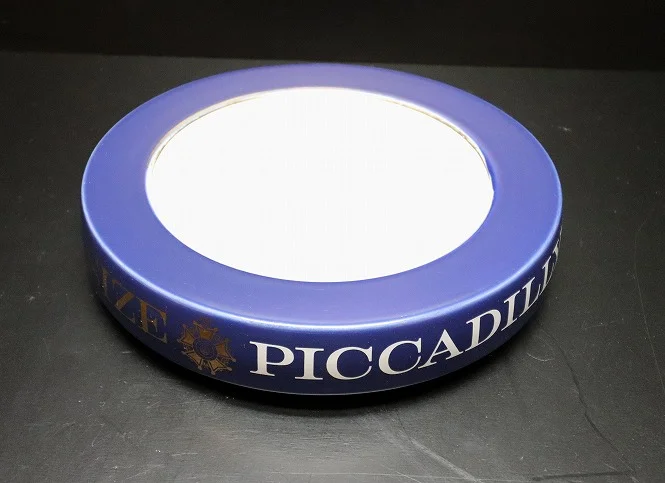 アッシュトレイ｜セラミック・1960年代 PICCADILLY の紺縁 22cm