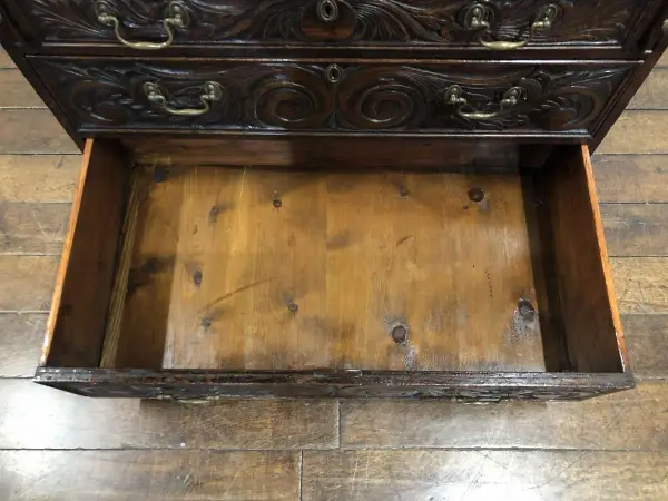 ビューロー｜オーク材・1760年代 アカンサス彫刻の特別品 15
