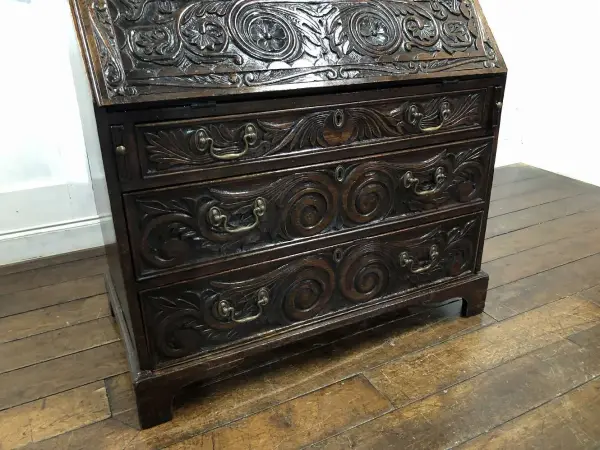 ビューロー｜オーク材・1760年代 アカンサス彫刻の特別品 9