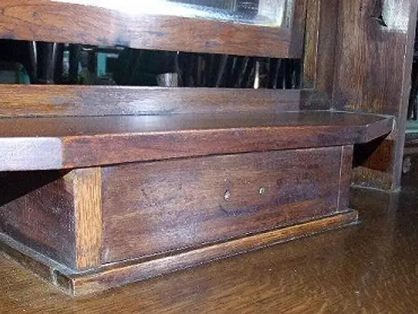 ドレッシングチェスト｜オーク材・1910年代 スクエアミラーと4杯抽斗 3