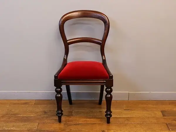 バルーンバックチェア4脚セット｜マホガニー材・1880年代 2
