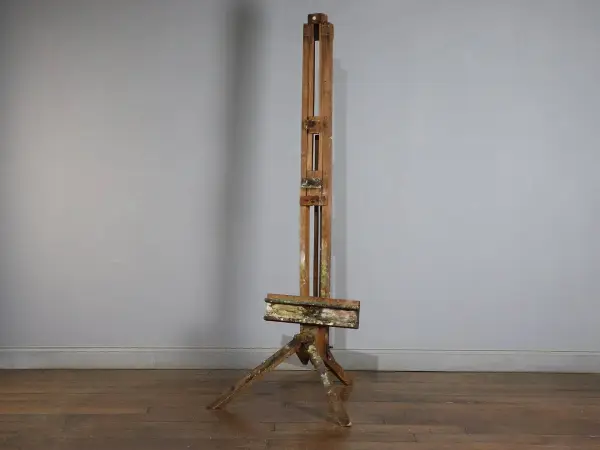 イーゼル｜パイン材・1930年代 絵の具の跡を残した大型イーゼル 1