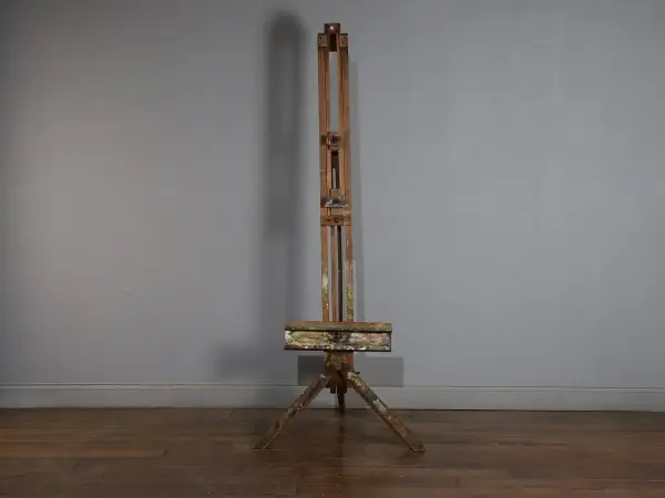 イーゼル｜パイン材・1930年代 絵の具の跡を残した大型イーゼル 2