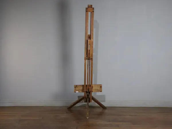 イーゼル｜パイン材・1930年代 絵の具の跡を残した大型イーゼル 4