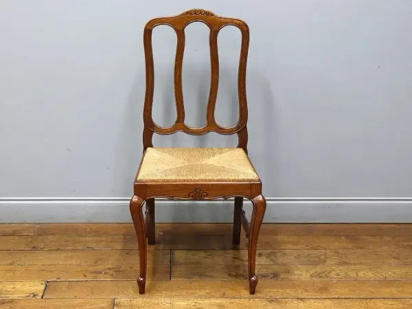 ダイニングチェア2脚セット｜オーク材・1950年代 籐編み座面 5