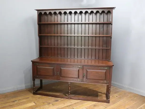 カップボード｜オーク材・1910年代 幅183cmの大型ドレッサー 1