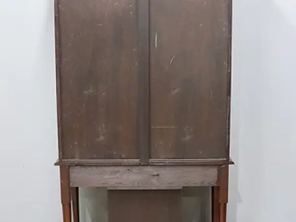 ブックケース｜マホガニー材・1900年代 ダイヤ桟のガラス扉 4