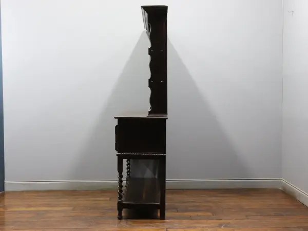 カップボード｜オーク材・1910年代 ツイスト脚のオープンドレッサー 3