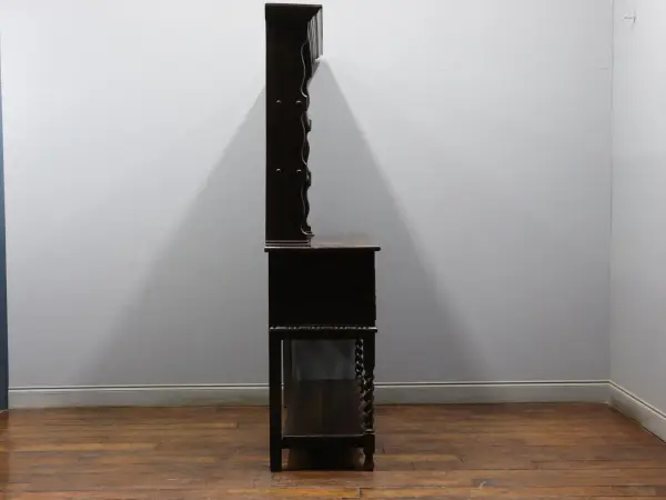 カップボード｜オーク材・1910年代 ツイスト脚のオープンドレッサー 5