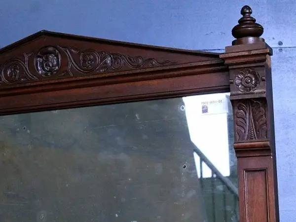 ミラーバックサイドボード｜マホガニー材・1880年代 彫刻ミラーのヴィクトリアン 3