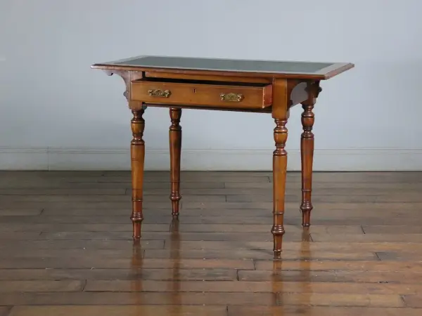 デスク｜マホガニー材・1880年代 グリーンレザートップ 2