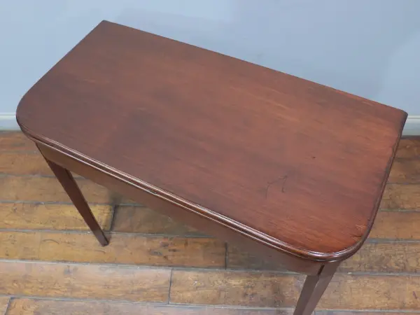 フォールドオーバーテーブル｜マホガニー材・1880年代 壁付けできる展開式 4