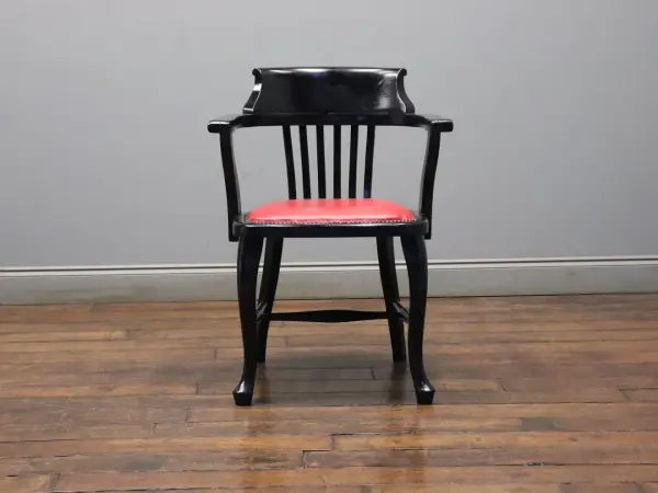 デスクチェア｜マホガニー材・1890年代 アーム付きの書斎椅子 4