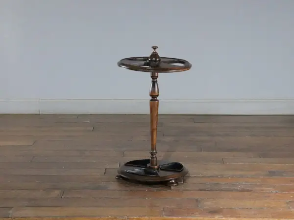 スティックスタンド｜オーク材・1930年代 ペデスタル型の傘立て 1