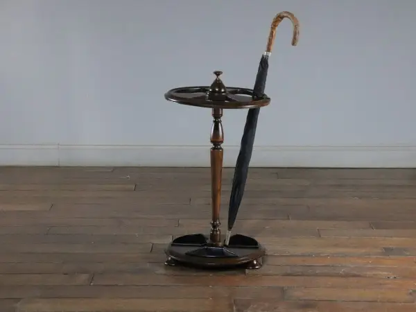 スティックスタンド｜オーク材・1930年代 ペデスタル型の傘立て 6