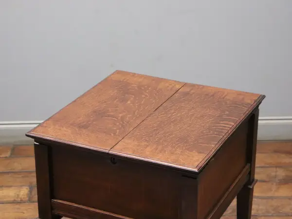 ポップアップテーブル｜オーク材・1930年代 中央挿し込み式の伸張天板 3