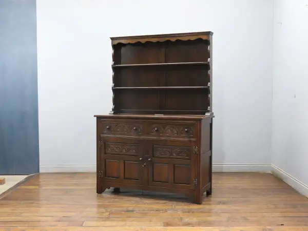 カップボード｜オーク材・1950年代 店舗什器にも合う食器棚