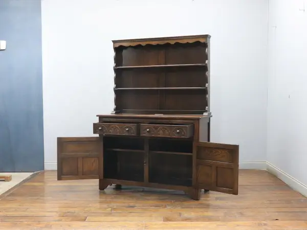カップボード｜オーク材・1950年代 店舗什器にも合う食器棚 2