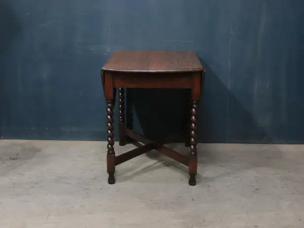 バタフライテーブル｜オーク材・1930年代 ツイストレッグの楕円天板 5