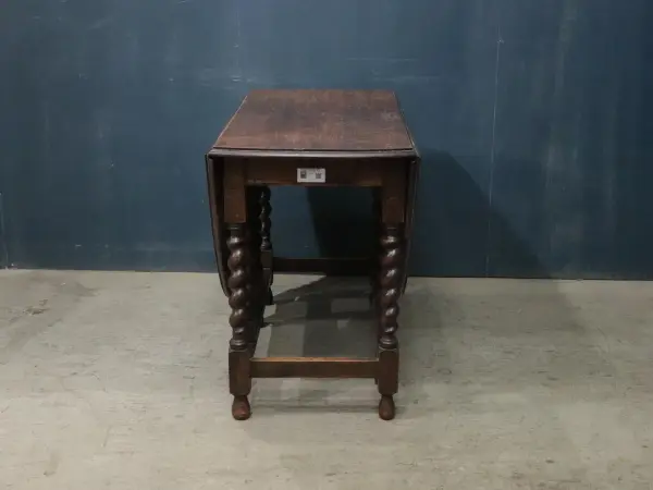 ゲートレッグテーブル｜オーク材・1930年代 ツイストレッグの楕円天板 5