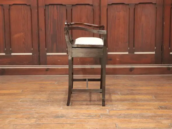 スツール｜マホガニー材・1930年代 象嵌細工の収納スツール 6