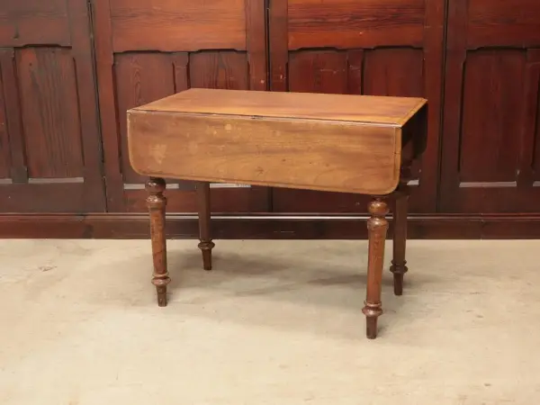 バタフライテーブル｜マホガニー材・1880年代 挽き物脚のドロップリーフ 1