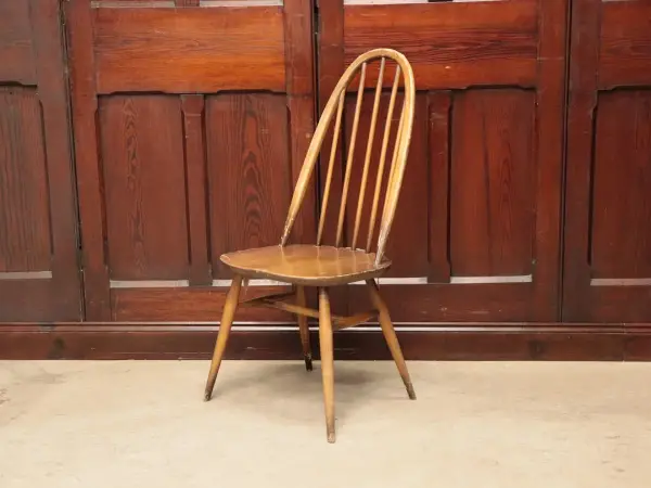 クエーカーチェア｜ブナ材・エルム材・1960年代 フィット感あるハイバック ERCOL（アーコール） 1