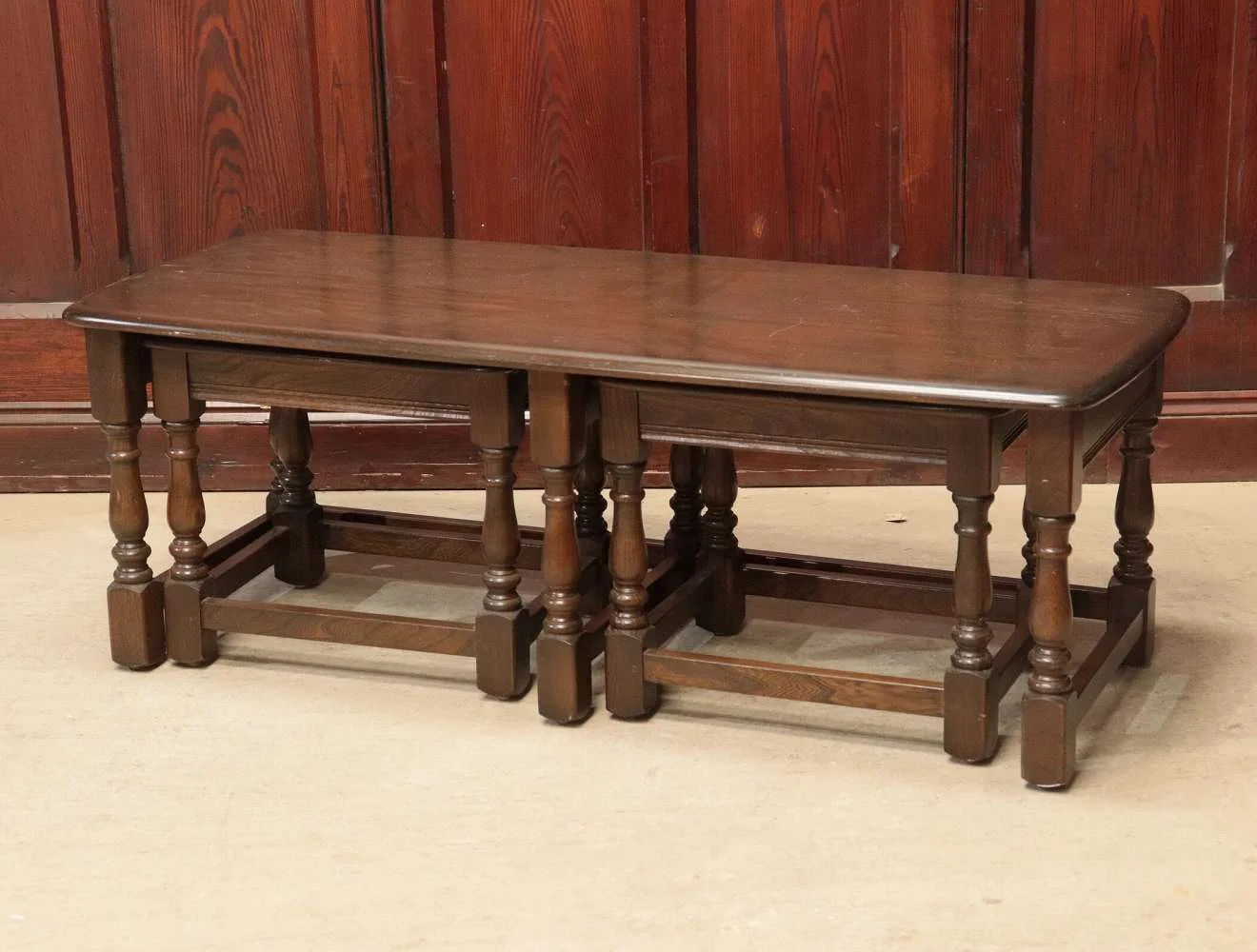 ネストテーブル｜エルム材・1960年代 ロングテーブル型 ERCOL