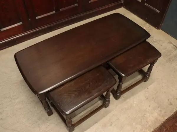 ネストテーブル｜エルム材・1960年代 ロングテーブル型 ERCOL（アーコール） 7