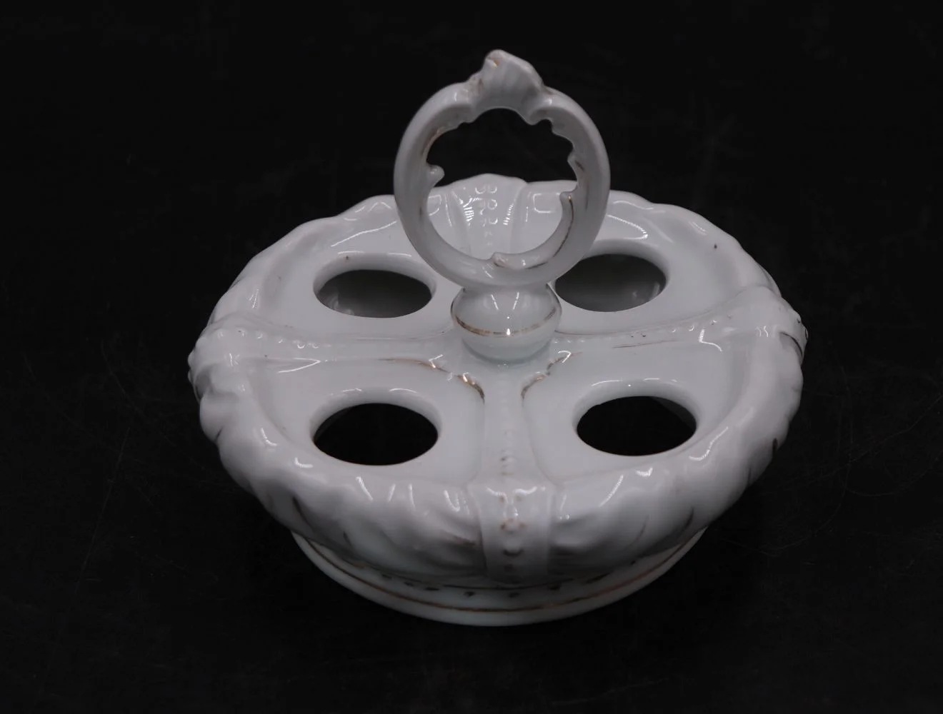 エッグスタンド｜陶器・1930年代 王冠形に金彩 15cm | ケントストア