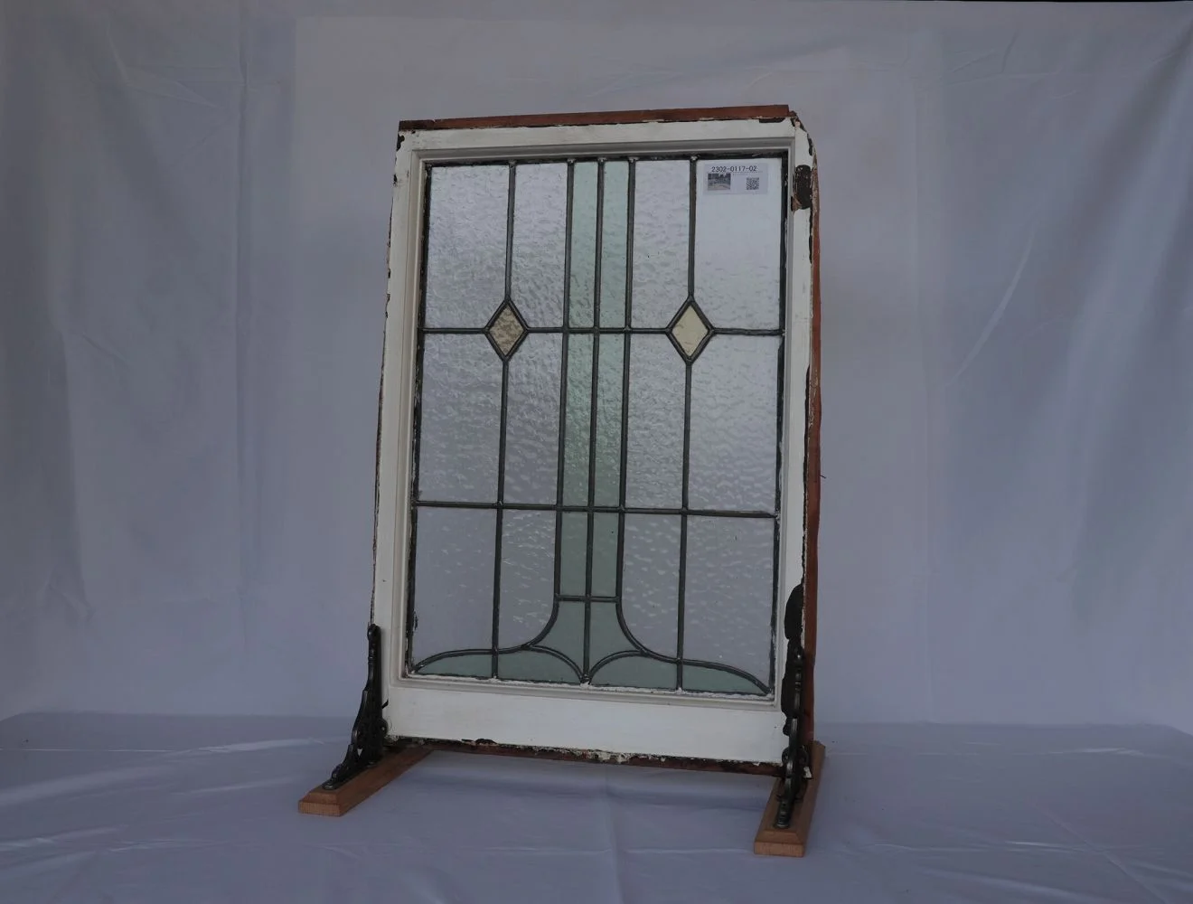 ステンドグラス｜1930年代 菱形の幾何模様 48.5×71cm | ケントストア