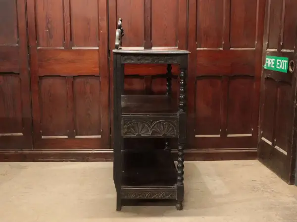 バフェ｜オーク材・1870年代 マスク彫刻の3段サーバー 6