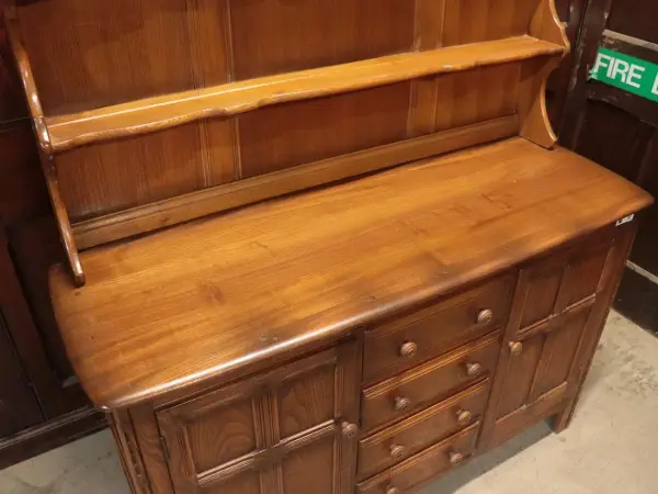 カップボード｜エルム材・1960年代 プレートラック付き ERCOL（アーコール） 7