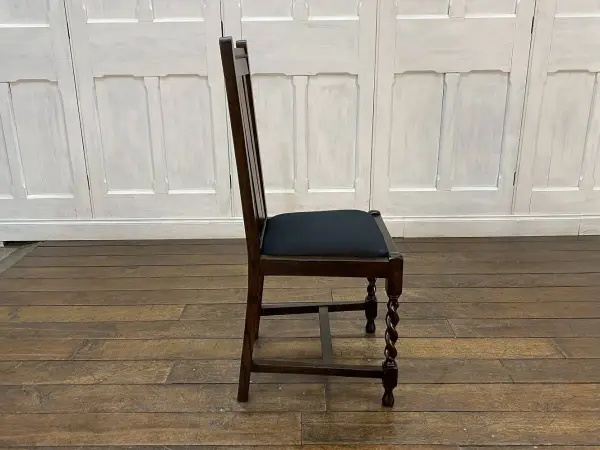 オークチェア｜オーク材・1910年代 ツイストレッグの気品あるハイバック 5