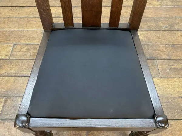 オークチェア｜オーク材・1910年代 ツイストレッグの気品あるハイバック 6