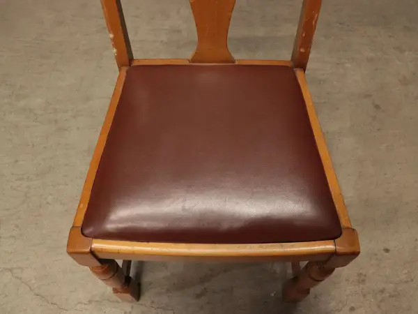 オークチェア｜オーク材・1910年代 グリーンモケット張替 7