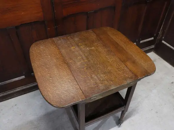 ティートローリー｜オーク材・1910年代 ドロップリーフ 7