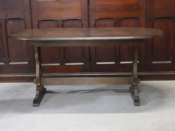 リフェクトリーテーブル｜エルム材・1960年代 楕円天板 ERCOL（アーコール） 3