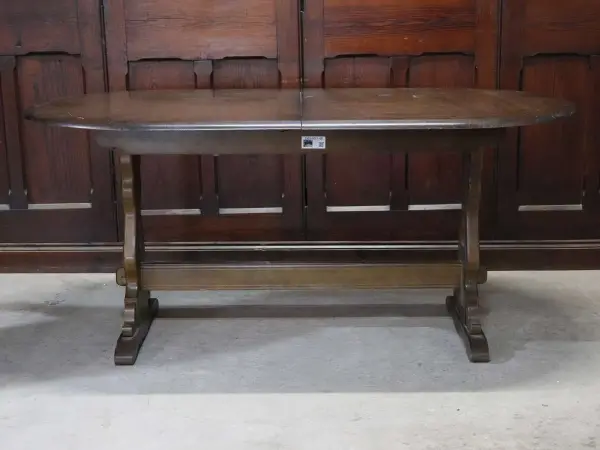 リフェクトリーテーブル｜エルム材・1960年代 楕円天板 ERCOL（アーコール） 5