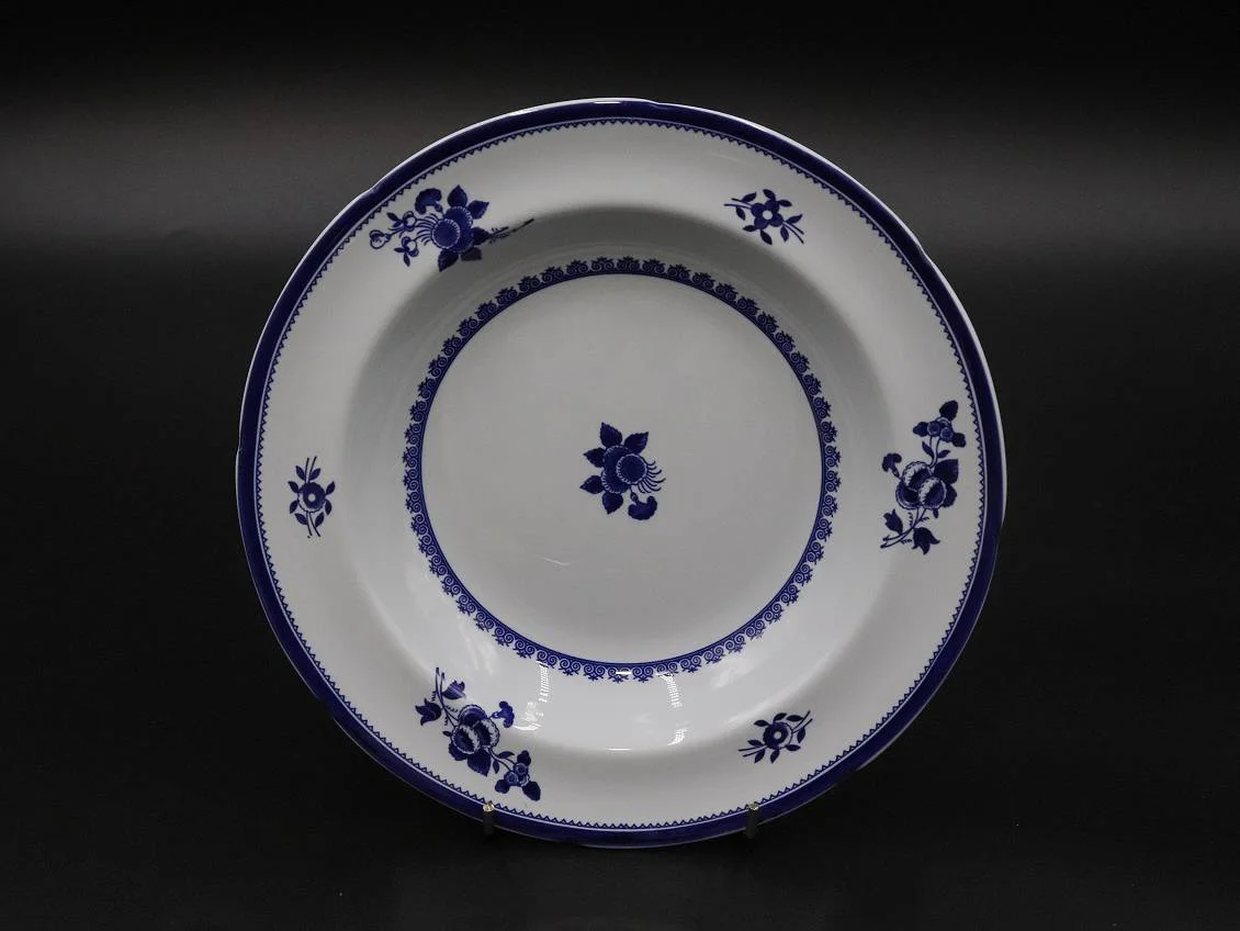 【希少品】英国製　スポード ★ブルータワー★手付きロングプレート スーププレート｜グロスターブルー Spode（スポード） | ケントストア