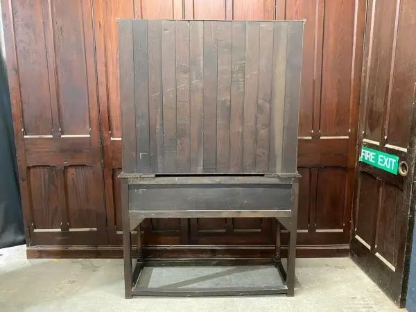カップボード｜オーク材・1920年代 アーチトップの飾り棚 5