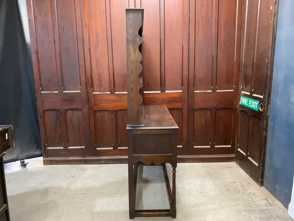 カップボード｜オーク材・1920年代 アーチトップの飾り棚 6