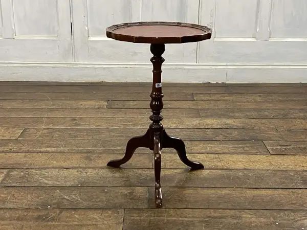 ワインテーブル｜マホガニー材・1920年代 金箔押しレッドレザートップ 4
