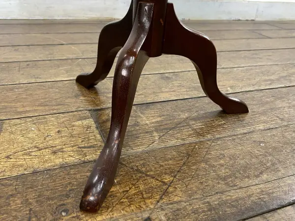 ワインテーブル｜マホガニー材・1920年代 金箔押しレッドレザートップ 10
