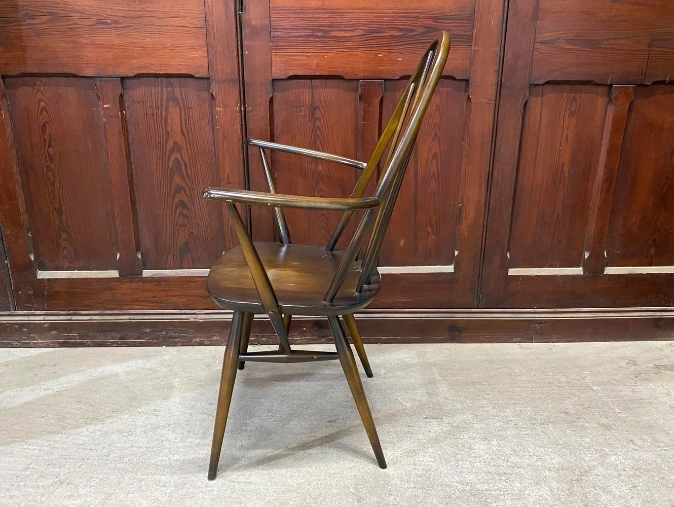 ERCOL アーコール　クエーカーアームチェア クエーカーアームチェア｜ブナ・エルム材・1960年代 ハイバック肘掛け