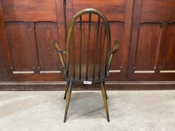 クエーカーアームチェア｜ブナ・エルム材・1960年代 ハイバック肘掛け付き ERCOL（アーコール） 4