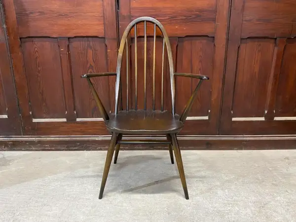 クエーカーアームチェア｜ブナ・エルム材・1960年代 ハイバック肘掛け付き ERCOL（アーコール） 2