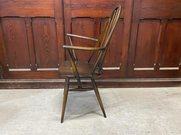 クエーカーアームチェア｜ブナ・エルム材・1960年代 ハイバック肘掛け付き ERCOL（アーコール） 3